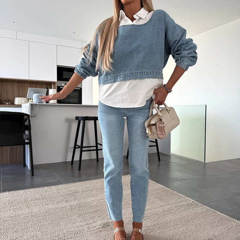 Maëlle Casual Tweedelige Set – Moeiteloze Stijl met een Chic Accent